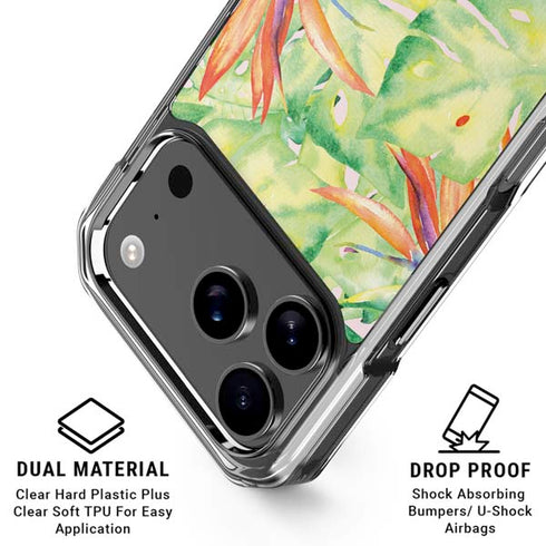 Floral Tropics iPhone 18 Pro Clear Case