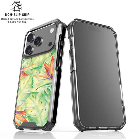 Floral Tropics iPhone 18 Pro Clear Case