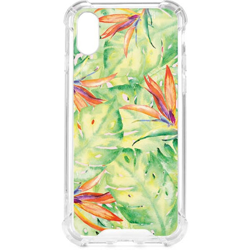 Floral Tropics iPhone XS Clear Case