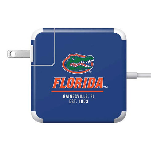 University of Florida Gainesville Est 1853 Blue 85W Power Adapter (15 and 17 inch MacBook Pro Charger) Skin