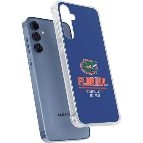 University of Florida Gainesville Est 1853 Blue Galaxy A55 5G Clear Case