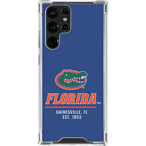 University of Florida Gainesville Est 1853 Blue Galaxy S23 Ultra Clear Case