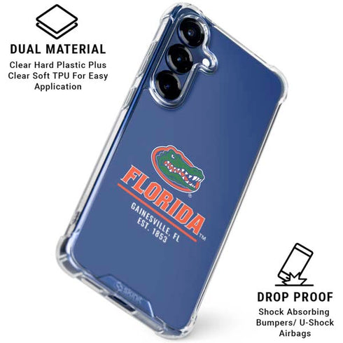 University of Florida Gainesville Est 1853 Blue Galaxy S25 Clear Case