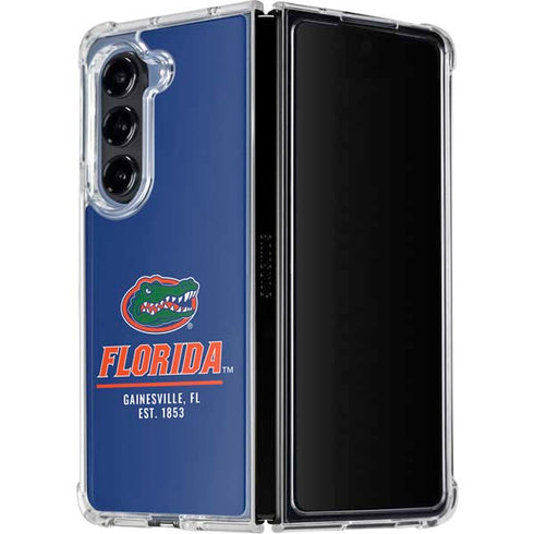 University of Florida Gainesville Est 1853 Blue Galaxy Z Fold5 5G Clear Case