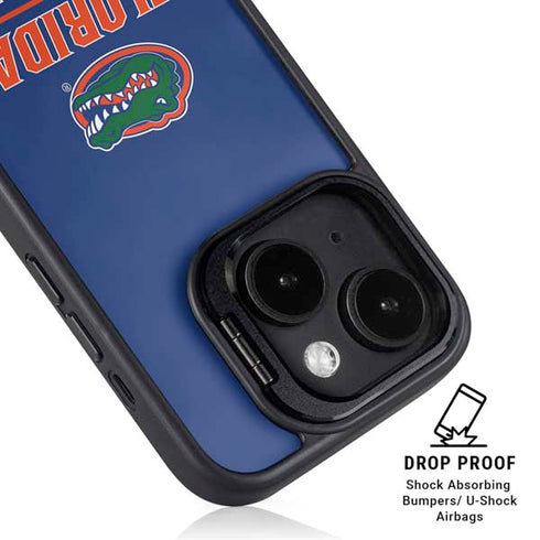 University of Florida Gainesville Est 1853 Blue iPhone 15 Plus Kickstand Case
