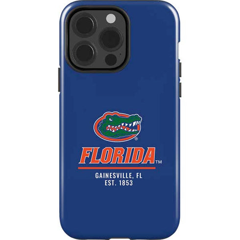 University of Florida Gainesville Est 1853 Blue iPhone 15 Pro Impact Case
