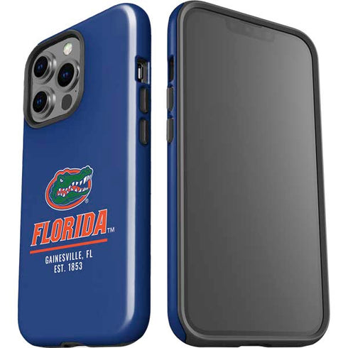 University of Florida Gainesville Est 1853 Blue iPhone 15 Pro Impact Case