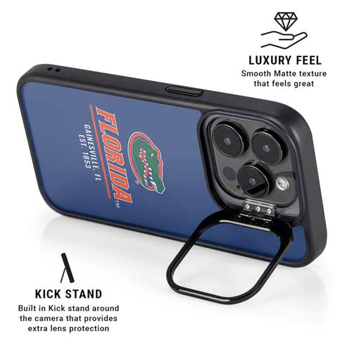 University of Florida Gainesville Est 1853 Blue iPhone 15 Pro Max Kickstand Case