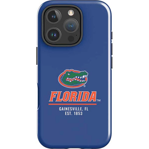 University of Florida Gainesville Est 1853 Blue iPhone 16 Pro Max Impact Case