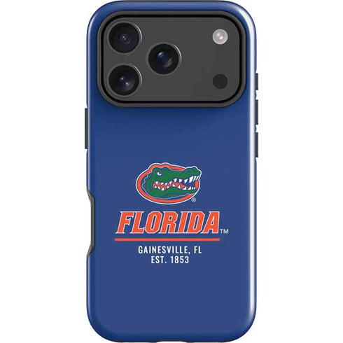 University of Florida Gainesville Est 1853 Blue iPhone 18 Pro Impact Case