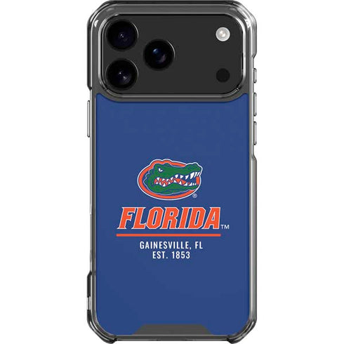 University of Florida Gainesville Est 1853 Blue iPhone 18 Pro Max Clear Case