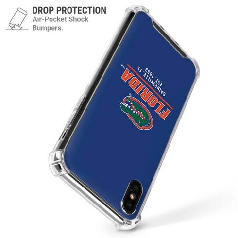 University of Florida Gainesville Est 1853 Blue iPhone X/XS Clear Case