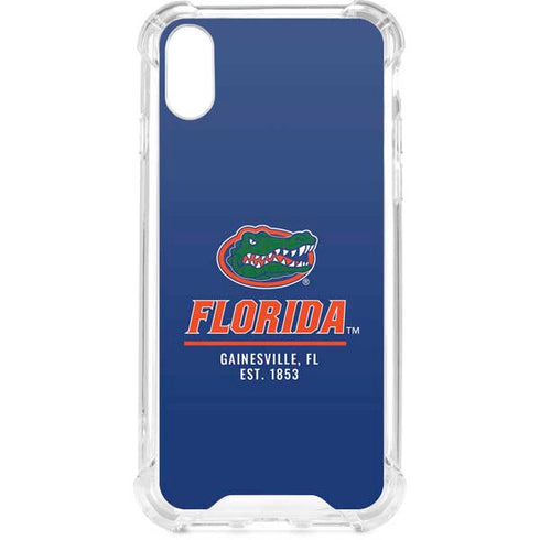 University of Florida Gainesville Est 1853 Blue iPhone XS Clear Case