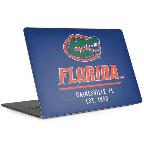 University of Florida Gainesville Est 1853 Blue MacBook Skins