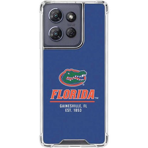 University of Florida Gainesville Est 1853 Blue Moto G 5G (2025) Clear Case