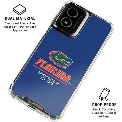 University of Florida Gainesville Est 1853 Blue Moto G Power 5G (2024) Clear Case