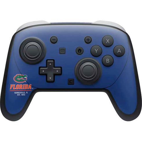 University of Florida Gainesville Est 1853 Blue Nintendo Switch 2 (2025) Pro Controller Skin