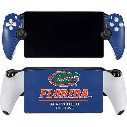University of Florida Gainesville Est 1853 Blue PlayStation Portal Remote Player Skin