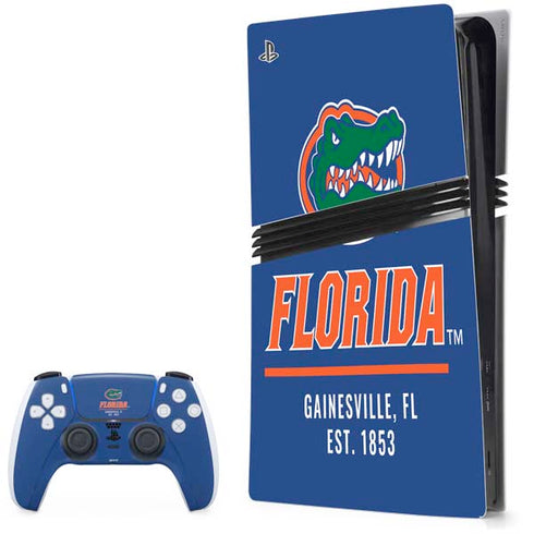 University of Florida Gainesville Est 1853 Blue PS5 Pro Bundle Skin
