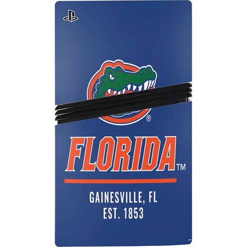 University of Florida Gainesville Est 1853 Blue PS5 Pro Disk Console Skin
