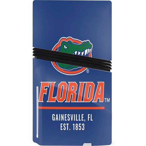 University of Florida Gainesville Est 1853 Blue PS5 Pro Disk Console Skin