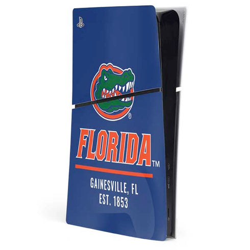 University of Florida Gainesville Est 1853 Blue PS5 Slim Digital Edition Console Skin