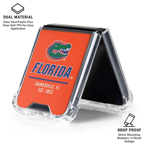 University of Florida Gainesville Est 1853 Galaxy Z Flip6 Clear Case