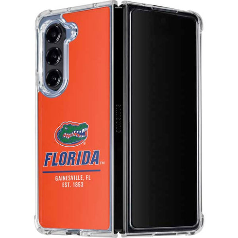 University of Florida Gainesville Est 1853 Galaxy Z Fold5 5G Clear Case