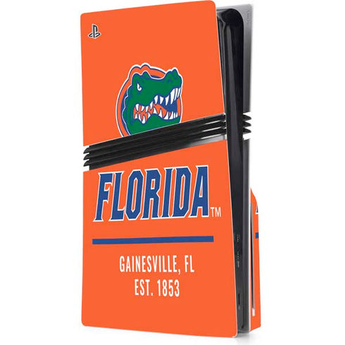 University of Florida Gainesville Est 1853 PS5 Pro Disk Console Skin