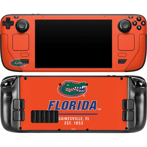University of Florida Gainesville Est 1853 Steam Deck Handheld Gaming Computer OLED Skin