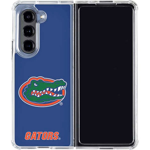 University of Florida Gators Mascot Blue Galaxy Z Fold5 5G Clear Case