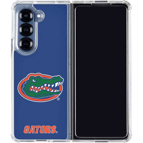 University of Florida Gators Mascot Blue Galaxy Z Fold6 Clear Case