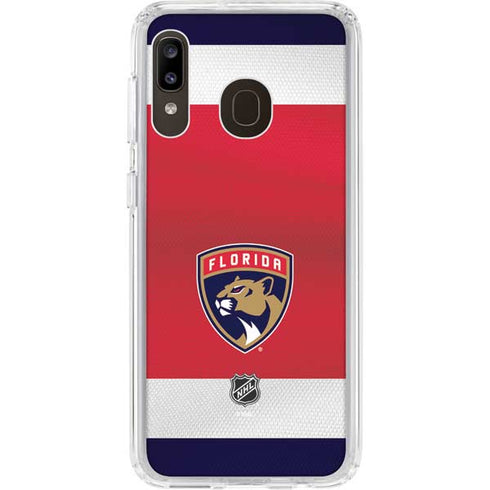 NHL Florida Panthers Alternate Jersey Galaxy A20 Clear Case