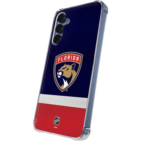 NHL Florida Panthers Alternate Jersey Galaxy A35 5G Clear Case