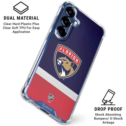 NHL Florida Panthers Alternate Jersey Galaxy S25 Clear Case