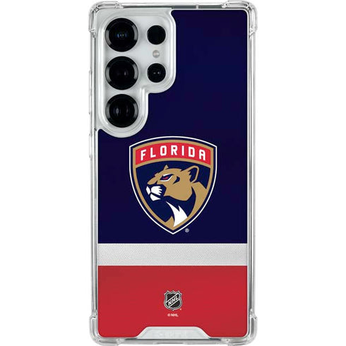 NHL Florida Panthers Alternate Jersey Galaxy S25 Ultra Clear Case