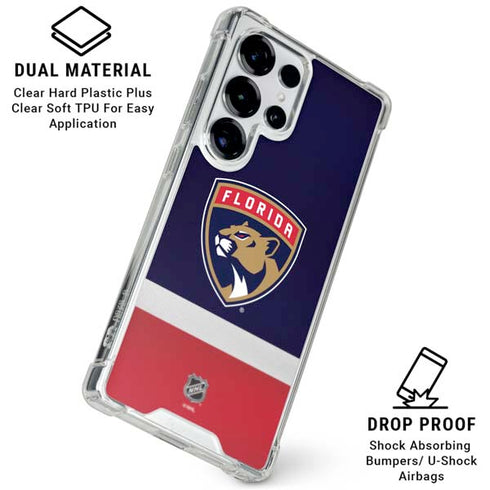 NHL Florida Panthers Alternate Jersey Galaxy S25 Ultra Clear Case