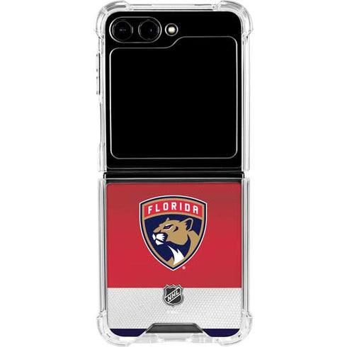 NHL Florida Panthers Alternate Jersey Galaxy Z Flip6 Clear Case