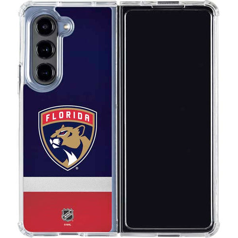 NHL Florida Panthers Alternate Jersey Galaxy Z Fold5 5G Clear Case