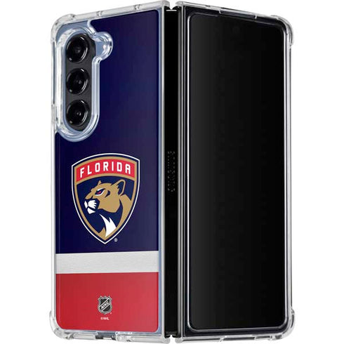 NHL Florida Panthers Alternate Jersey Galaxy Z Fold5 5G Clear Case