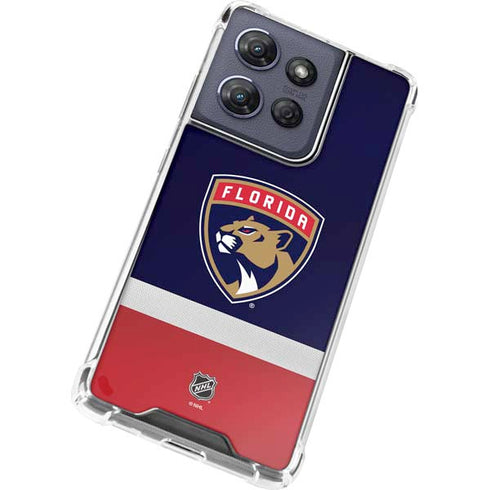 NHL Florida Panthers Alternate Jersey Moto G 5G (2025) Clear Case