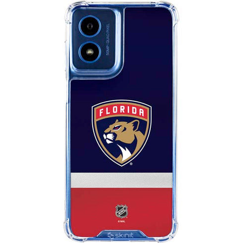 NHL Florida Panthers Alternate Jersey Moto G 5G (2024) Clear Case