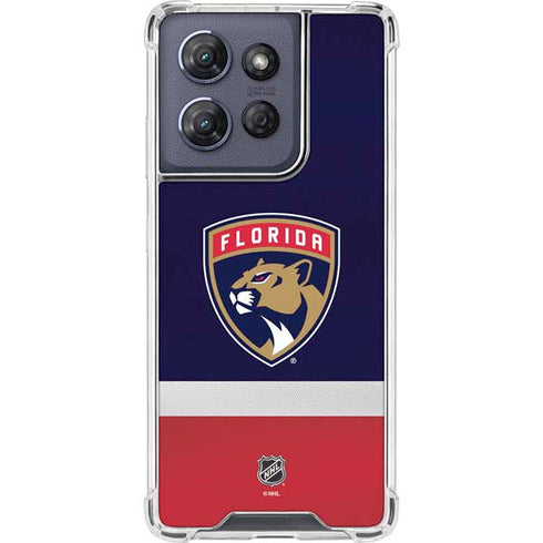 NHL Florida Panthers Alternate Jersey Moto G Play 5G (2025) Clear Case