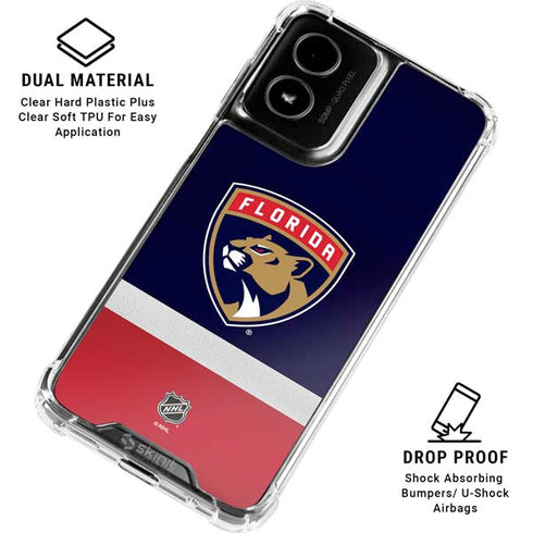 NHL Florida Panthers Alternate Jersey Moto G Power 5G (2024) Clear Case