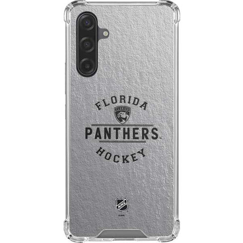 NHL Florida Panthers Black Text Galaxy A17 Clear Case