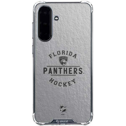 NHL Florida Panthers Black Text Galaxy A36 5G Clear Case
