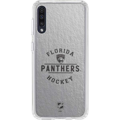 NHL Florida Panthers Black Text Galaxy A50 Clear Case