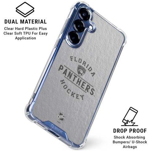 NHL Florida Panthers Black Text Galaxy S25 Clear Case