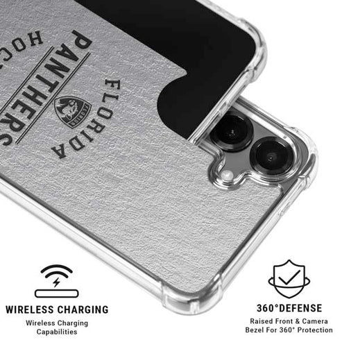 NHL Florida Panthers Black Text Galaxy S26 Clear Case