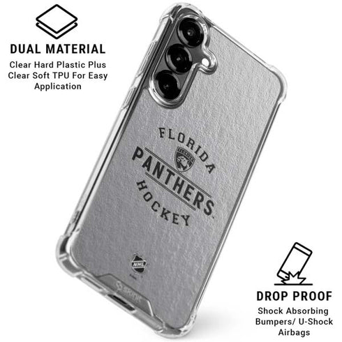 NHL Florida Panthers Black Text Galaxy S26 Clear Case